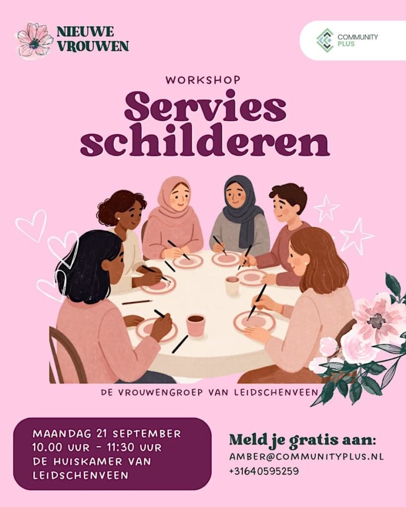 Paint personal tableware in a women’s creative workshop